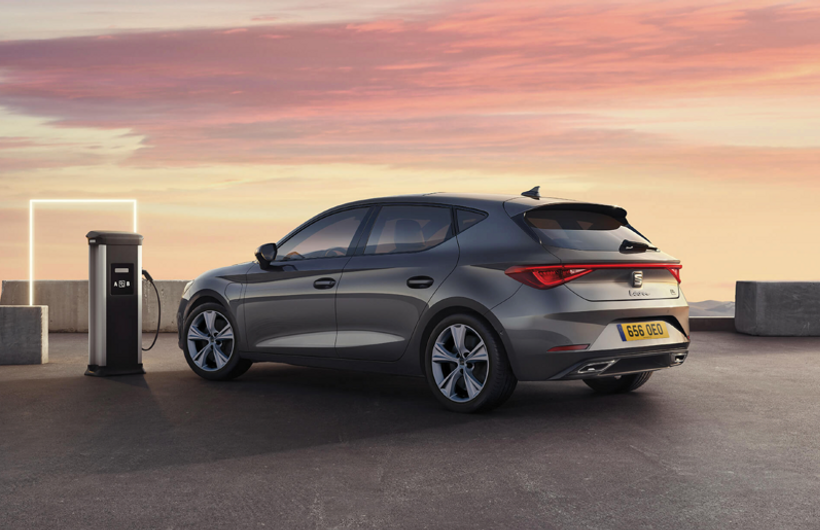 Seat Leon PHEV connected to charger